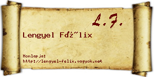Lengyel Félix névjegykártya